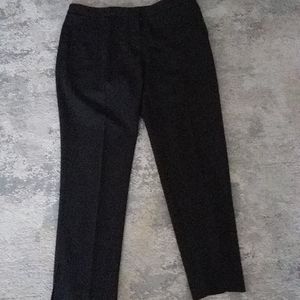 ELIE TAHARI BLACK SLIM LEG PANTS/ZIPPER FRONT/POCKETS/CUTE ANKLE SLITS,S-4
